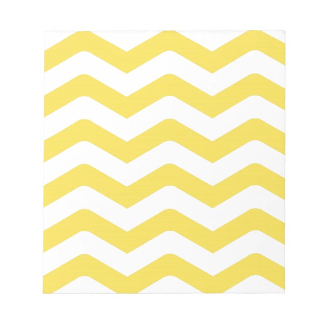 Yellow Tight Chevron Pattern Notepad (Front)