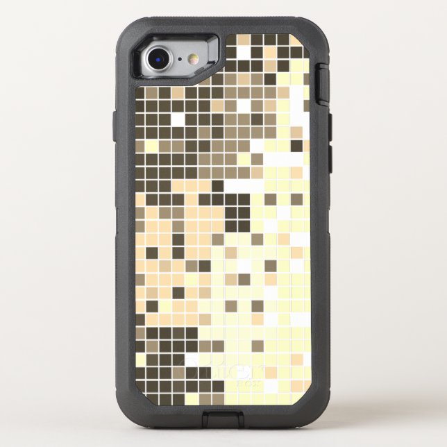 yellow, tile, mosaic otterbox iPhone case (Back)