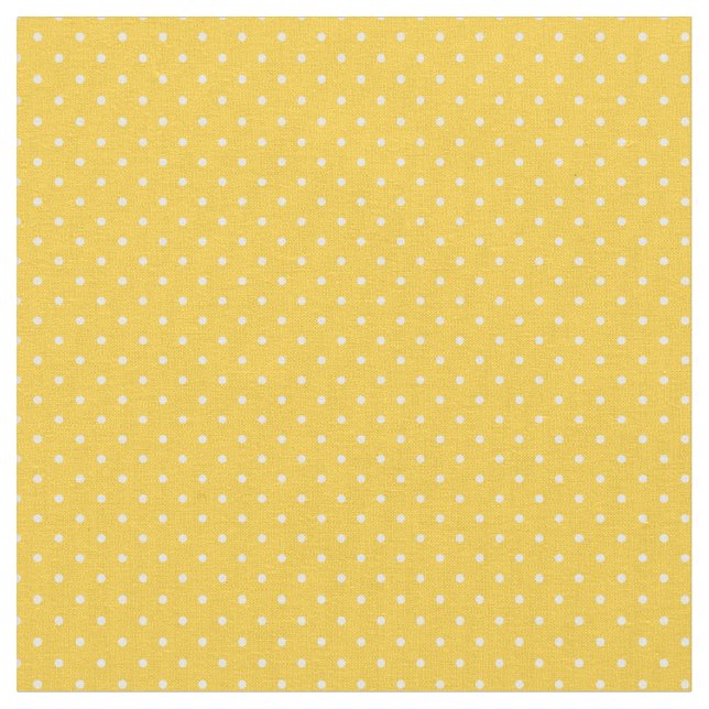 Yellow Tiny Dots Fabric (Close Up)