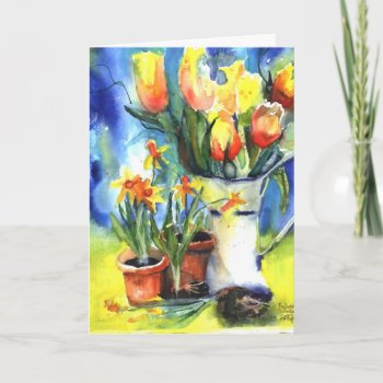 Yellow To Brighten Up Your Day Card by barbaramarion at Zazzle