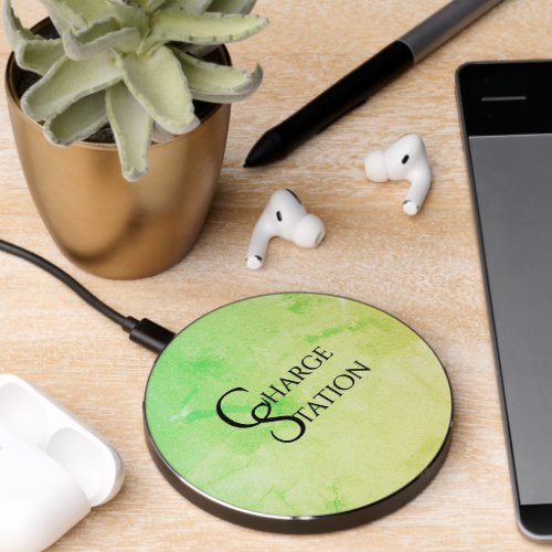 Yellow to Green Ombre Type Charge Station Wireless Charger