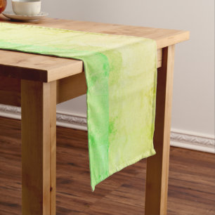 Yellow to Green Ombre Type Long Table Runner