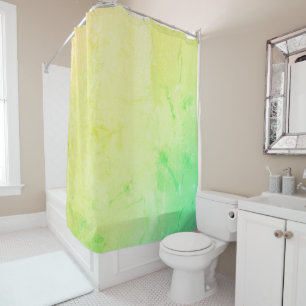 Yellow to Green Ombre Type Shower Curtain