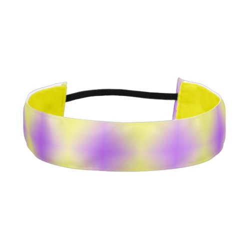 Yellow to Purple Diamond Pattern Gradient Athletic Headband