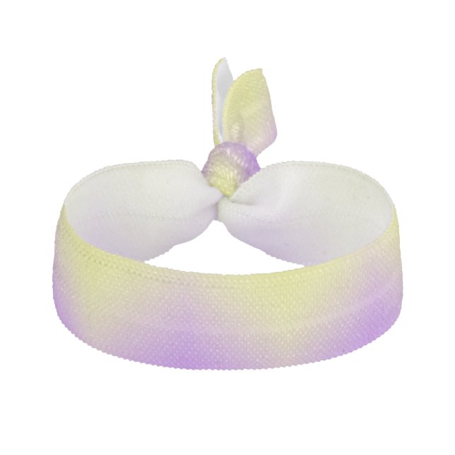 Yellow to Purple Diamond Pattern Gradient Elastic Hair Tie (Front)