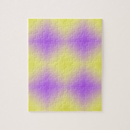 Yellow to Purple Diamond Pattern Gradient Jigsaw Puzzle