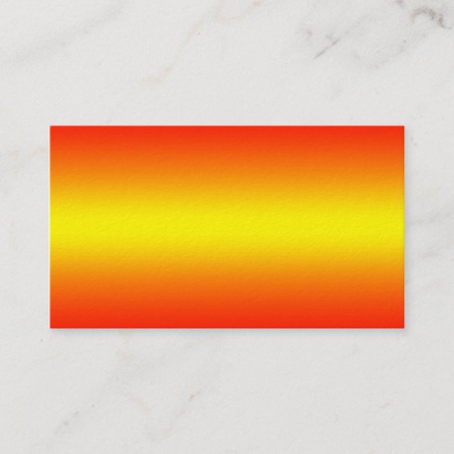 Yellow to Red Gradient - Customized Template Blank Business Card (Front)