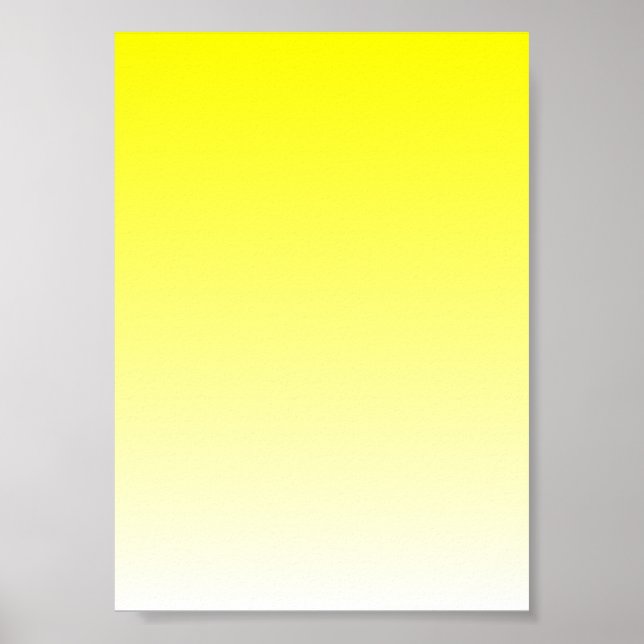 Yellow to White Gradient 5x7 Poster (Front)