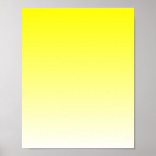Yellow to White Gradient 5x7 Poster