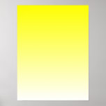 Yellow to White Gradient Poster