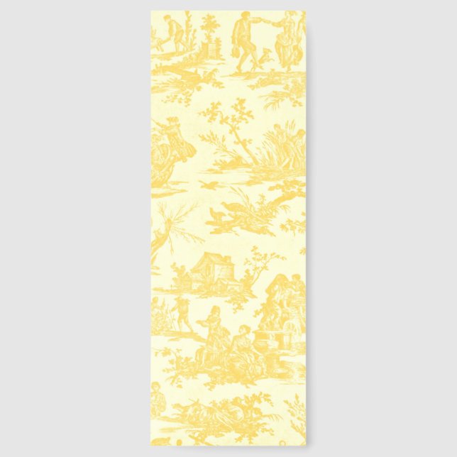 Yellow Toile Bookmarks (Front)