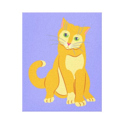 Yellow Tom Cat Canvas Print