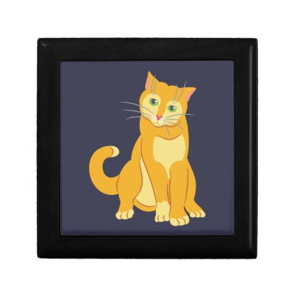 Yellow Tom Cat Jewelry Box