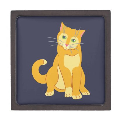 Yellow Tom Cat Keepsake Box