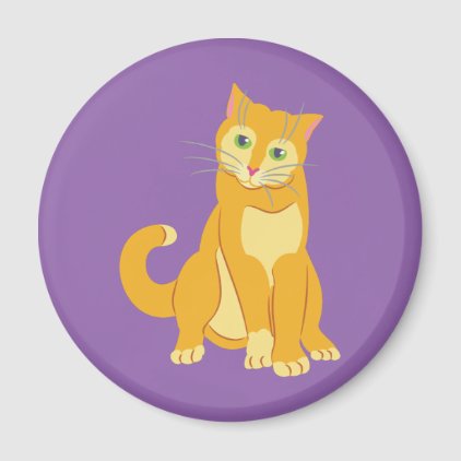 Yellow Tom Cat Magnet