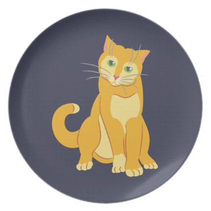 Yellow Tom Cat Plate