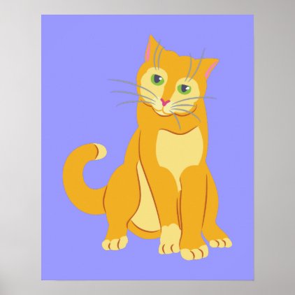 Yellow Tom Cat Poster