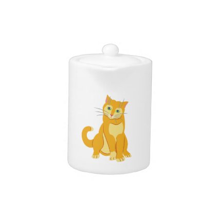 Yellow Tom Cat Teapot