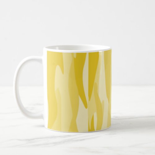 Yellow Tone Abstract Camouflage  Coffee Mug