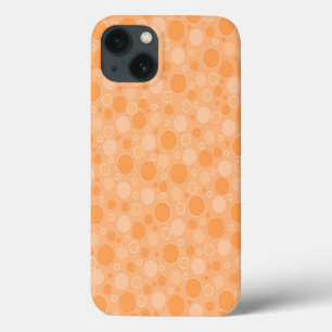 yellow toned polka dots in retro sixties style iPhone 13 case