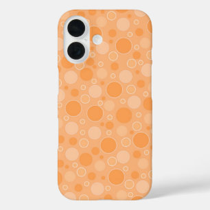 yellow toned polka dots in retro sixties style iPhone 16 case