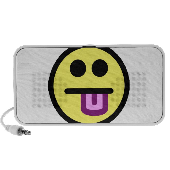 Yellow Tongue Out Smiley Face Notebook Speaker