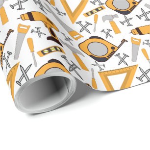 Yellow Tools Gift Wrapping Paper