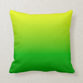 yellow top green bottom gradient throw pillow