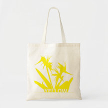 YELLOW - Tote bag with Yellow Paradise Flower