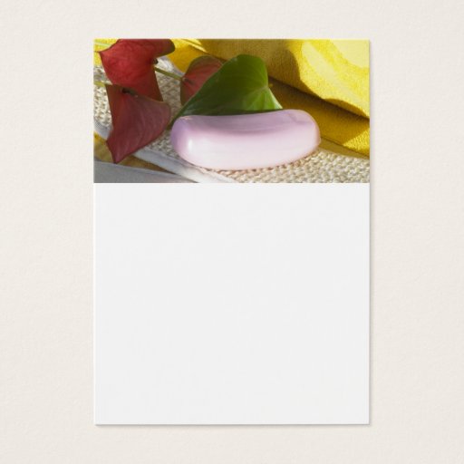 Customizable Yellow towel and soap business card