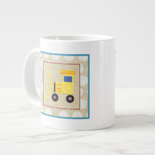 Yellow Toy Bulldozer Truck by Chariklia Zarris Giant Coffee Mug