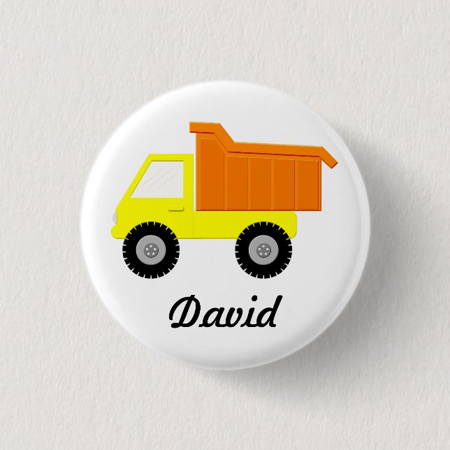 Yellow Toy Truck Button (Front)