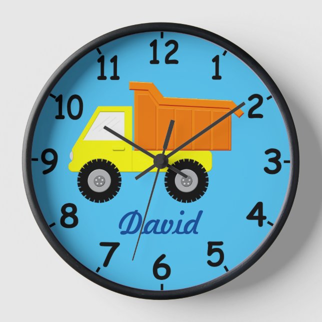 Yellow Toy Truck Clock (Front)