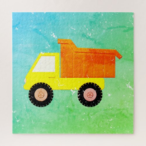 Yellow Toy Truck Distressed Jigsaw Puzzle