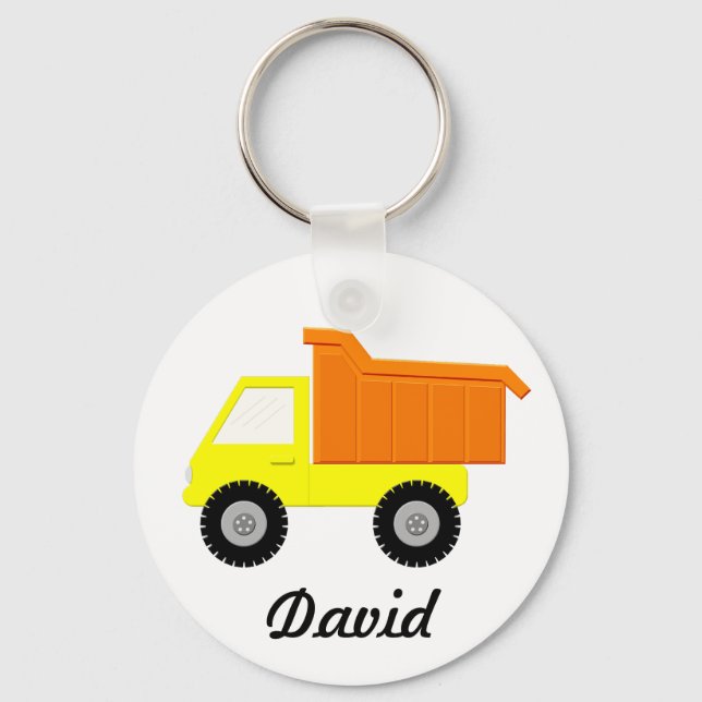 Yellow Toy Truck Keychain (Front)