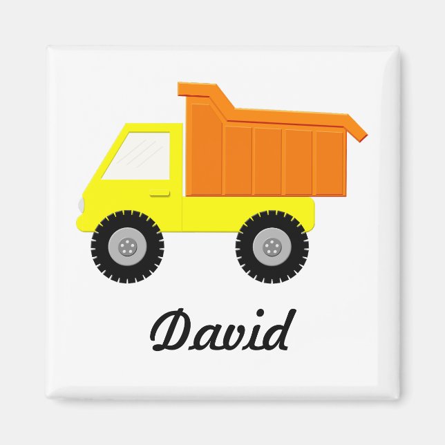 Yellow Toy Truck Magnet (Front)