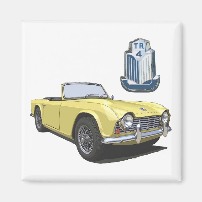 Yellow TR4 Magnet (Front)