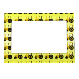 Yellow Tractor Magnetic Picture Frame