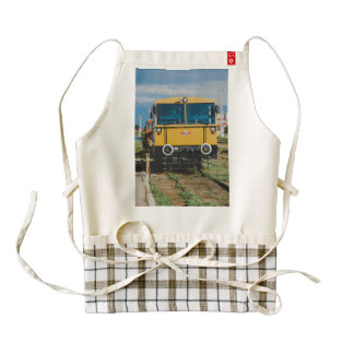 Yellow train zazzle HEART apron