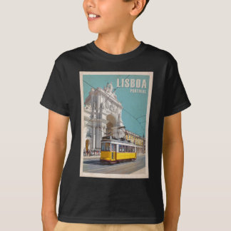 Yellow Tram, Augusta Street Arch. Lisbon, Portugal T-Shirt