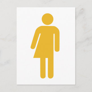 Yellow transgender icon postcard