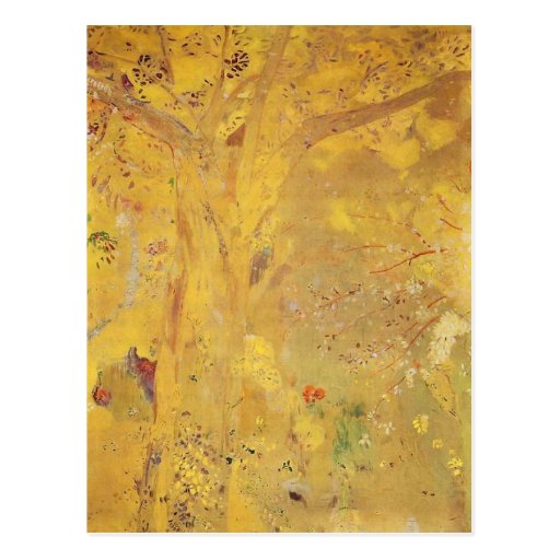 Yellow Tree by Odilon Redon Postcard | Zazzle