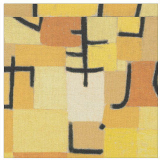 "Yellow Tree" Paul Klee Inspired Fabric