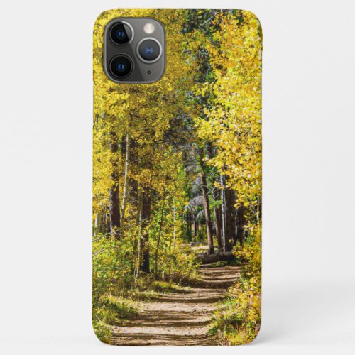 Yellow Tree Road  Hiking in Autumn iPhone 11 Pro Max Case