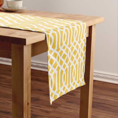 Yellow Trellis Short Table Runner