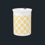 Yellow Trendy Triangle Pattern Beverage Pitcher<br><div class="desc">Chic and modern Trendy Triangles design with a cool triangle and diamond geometric pattern background. Make this design your own by adding text or changing the background color.</div>