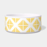 Yellow Trendy Triangle Pattern Bowl<br><div class="desc">Chic and modern Trendy Triangles design with a cool triangle and diamond geometric pattern background. Make this design your own by adding text or changing the background color.</div>