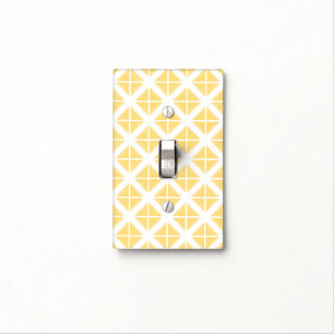 Yellow Trendy Triangle Pattern Light Switch Cover