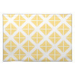Yellow Trendy Triangle Pattern Placemat