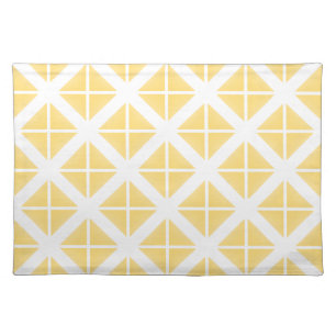 Yellow Trendy Triangle Pattern Placemat